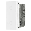 BG Nexus Brushed Steel Double Secondary Touch Dimmer Switch White Inserts NBSTDS2W