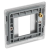 BG Nexus Metal Brushed Steel 20AX 2 Way Emergency Lighting Test Key Switch - White Insert