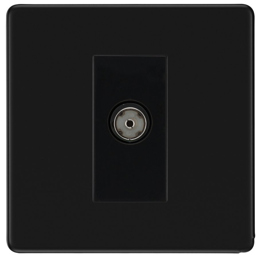 BG Nexus FFB62 Matt Black Single Isolated, Co-Axial Socket