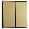 BG Evolve Satin Brass 2 Gang 2-Way 20A Edge to Edge Rocker Light Switch | PCDSB42EB