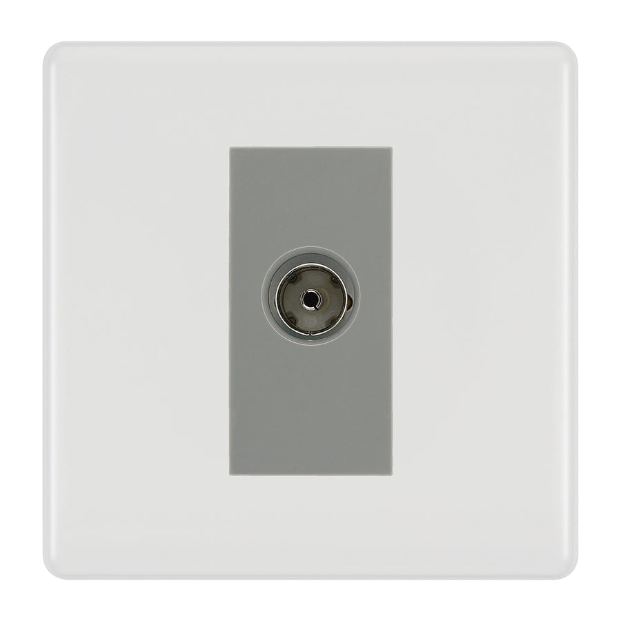 BG White Moulded Co-axial Socket NWM60G