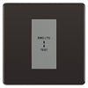 BG Flatplate Screwless Black Nickel 20AX 2 Way Emergency Lighting Test Key Switch - Key Included - Grey Insert