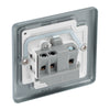 BG MC529 Metal Clad | 1 Gang 5A Unswitched Round Pin Socket