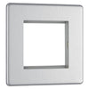 BG Brushed Steel 45W USB Wall Socket Euro Module USB-A & C - Black Insert