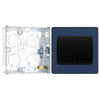 BG Evolve Matt Blue 2 Gang 20A 16AX 2 Way Wide Rocker Light Switch PCDDB42WB with 25mm Steel Back Box