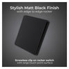 BG Evolve Matt Black Intermediate Edge to Edge Rocker Switch PCDMB13EB with 35mm Steel Back Box