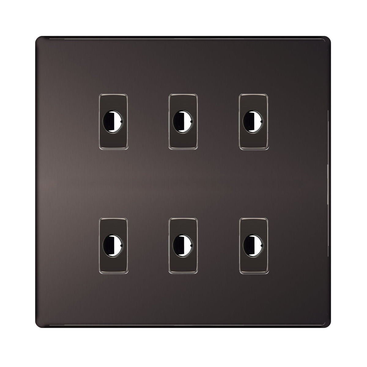 BG Nexus Screwless Black Nickel 6 Gang Flex Outlet Socket – The ...