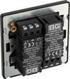 PCDBC82B Back - Evolve, trailing edge, double dimmer switch that controls light levels and sets mood. Intelligent electronic circuit monitors connected load and provides a soft-start with protection against thermal, current and voltage overload. Suitable for dimming LED, dimmable CFLs and traditional lighting.