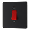 BG Evolve Matt Black 45A DP Single Plate + Neon PCDMB74B with 35mm Steel Back Box