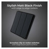 BG Evolve Matt Black 2 Way Triple Edge to Edge Rocker Switch PCDMB43EB with 35mm Steel Back Box
