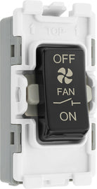 BG RPCDB15 Evolve Grid Black 10A 3 Pole Fan Isolator Switch Module