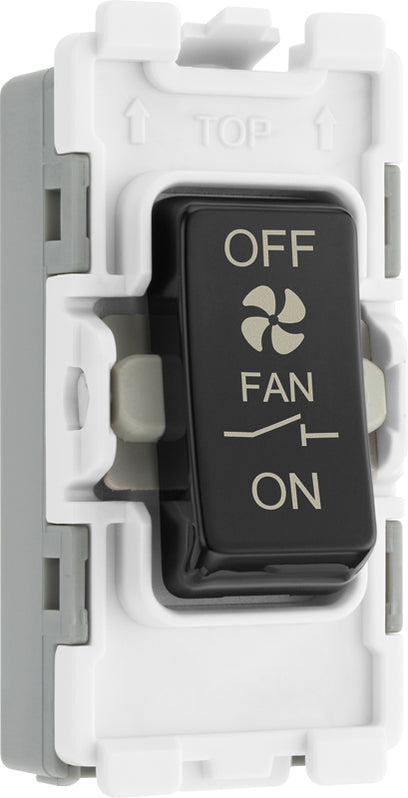 BG RPCDB15 Evolve Grid Black 10A 3 Pole Fan Isolator Switch Module