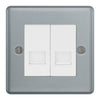 BG MC5BTM2 Metal Clad | 2 Gang Telephone Master Socket