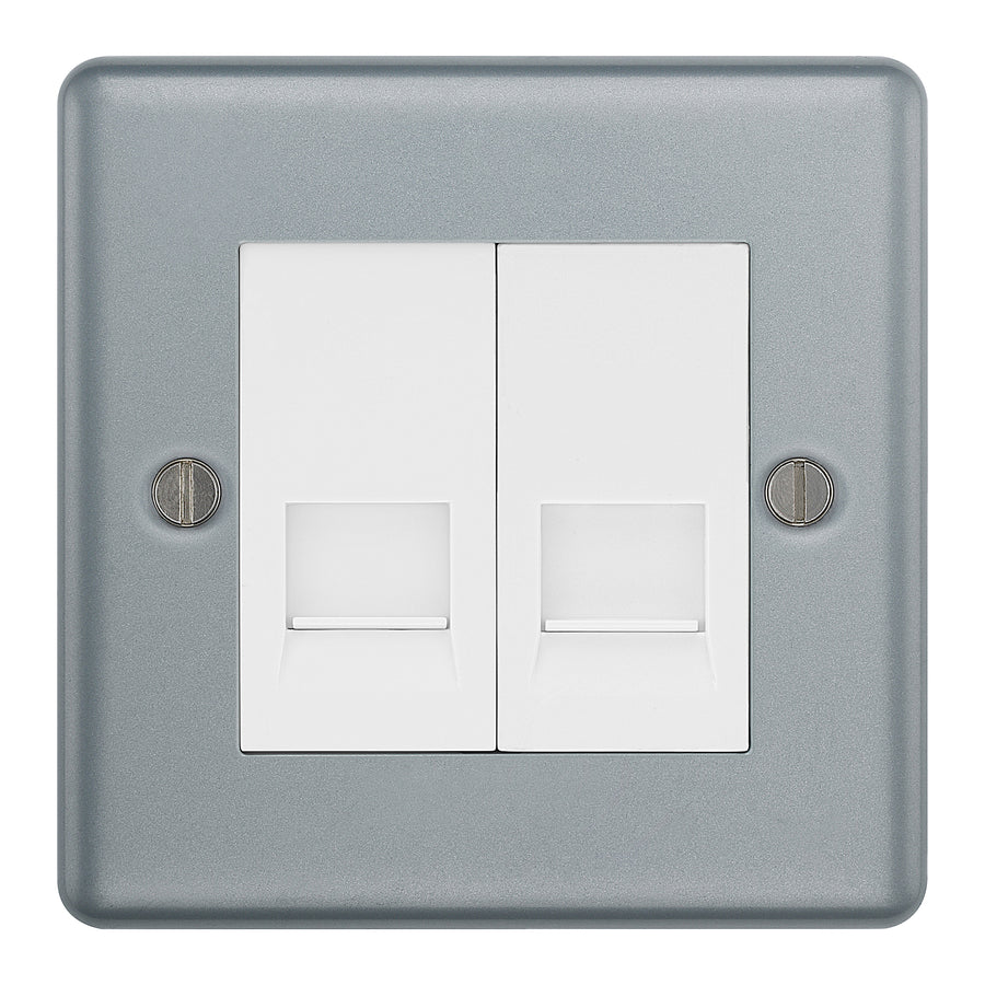 BG MC5BTM2 Metal Clad | 2 Gang Telephone Master Socket