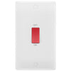 BG 873 Moulded Round Edge | White | 2 Gang 45A 2 Pole Cooker Switch