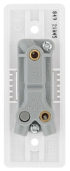 BG 849 Moulded Round Edge | White | 10A Single Architrave Press Switch