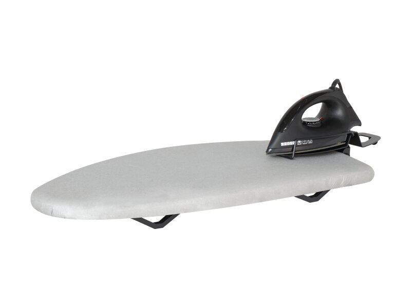 Corby Sutton Table Top Ironing Centre in Light Grey with Sherwood 1200W Dry Iron - UK Plug