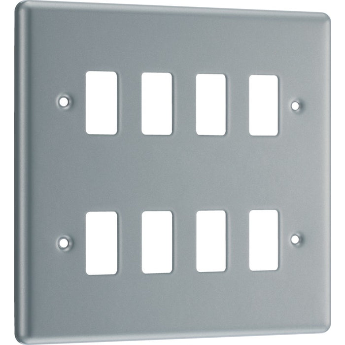 BG RMC8 Nexus Grid Metal Clad | 8 Module Front Plate