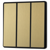 BG Evolve Satin Brass 3 Gang 2-Way 20A Edge to Edge Rocker Light Switch | PCDSB43EB