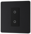 PCDMBTDS1B Front - This Evolve Matt Black single secondary trailing edge touch dimmer allows you to control your light levels and set the mood.