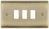 BG RNAB3 Nexus Metal Antique Brass 3 Module Grid Front Plate