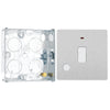 BG Evolve Brushed Steel 13A Flex Outlet Neon Unswitched Fused Connection Unit PCDBS54W with 25mm Steel Back Box
