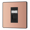 BG Evolve Polished Copper RJ45 Cat6 Single Data Outlet PCDCPRJ451B with 35mm Steel Back Box