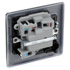 BG Nexus Matt Black 13A Switched Fused Connection Unit NFB50 with 25mm Steel Back Box
