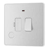 BG Evolve Brushed Steel 13A Switched Spur + Neon PCDBS52W with 35mm Steel Back Box