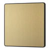 BG Evolve Satin Brass Single Blank Plate PCDSB94B with 35mm Steel Back Box