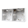 BG 909 Moulded Square Edge | White | 37mm | 2x 1 Gang Dual Surface Pattress