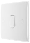 BG 813 Moulded Round Edge | White | 1 Gang 10AX Intermediate Plate Switch