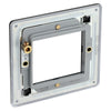 BG Nexus Flatplate Screwless Matt Black 1 Gang HDMI Socket Grey Insert