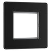 BG Nexus Flatplate Screwless Matt Black 1 Gang HDMI Socket White Insert