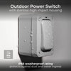 BG WP12S IP66 1 Gang 2 Way Single Slimline Outdoor Garden Weatherproof Switch