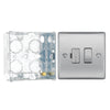 BG Nexus Brushed Steel 13A Switched Fused Connection Unit NBS50 with 35mm Steel Back Box