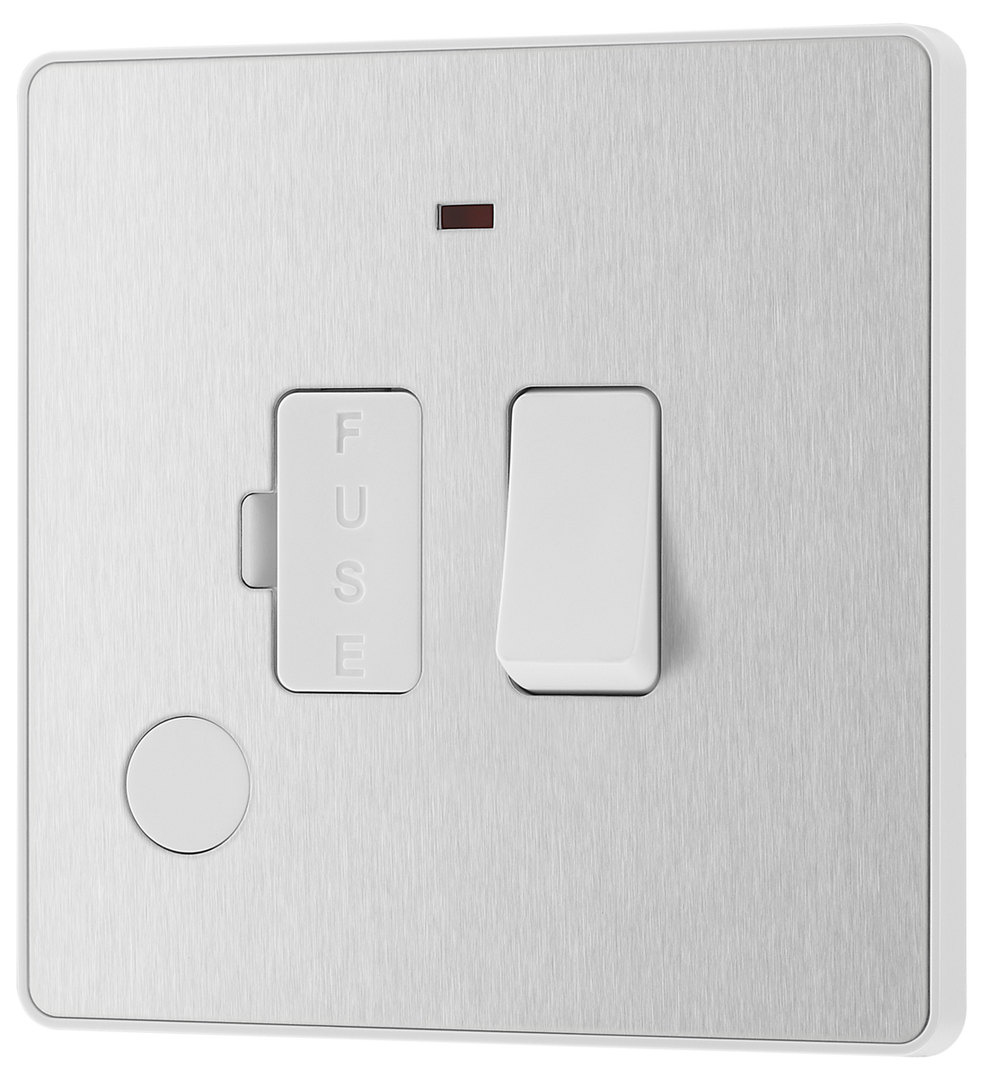 BG PCDBS52W Brushed Steel Evolve 13A Flex Outlet Neon Swi...– The ...