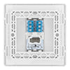 BG Evolve Brushed Steel Single Secondary Telephone Socket PCDBSBTS1W with 25mm Steel Back Box