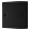 BG Nexus Matt Black Single Blanking Plate with Surface Pattress Back Box