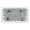 BG Evolve Brushed Steel 13A Double USB Socket with WiFi Extender PCDBS22UWRW with 25mm Steel Back Box