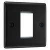 BG Nexus Metal Matt Black 20AX 2 Way Emergency Lighting Test Key Switch - Key Included - White Insert