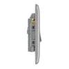 BG Nexus Brushed Steel 1 Gang 20A 2 Pole Neon Switch NBS31 with 35mm Steel Back Box
