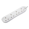 Masterplug BFG5N-MP 4 Gang 13 Amp Extension Lead White 5m