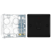 BG Nexus Matt Black 1 Gang 20A 2 Pole Neon Switch NFB31 with 35mm Steel Back Box