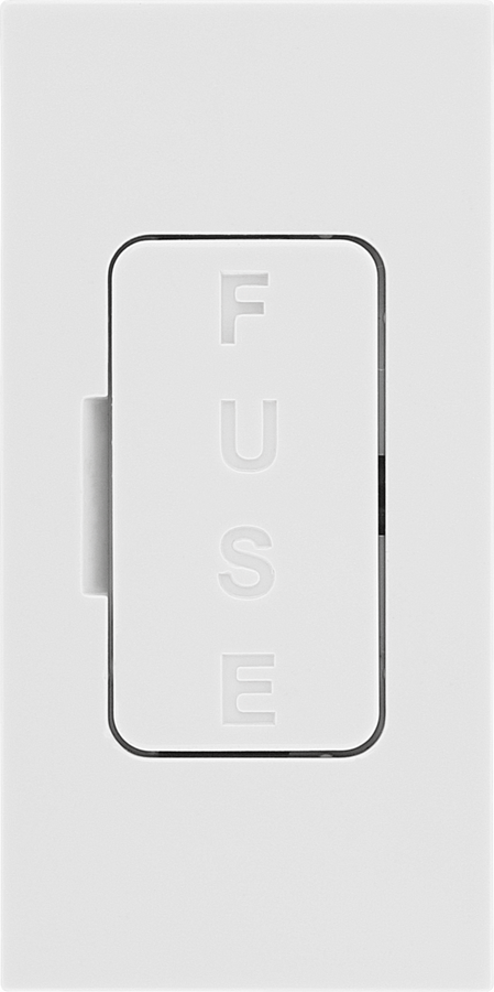 BG EMFUSEW Euro Module 13A Fused Module - White