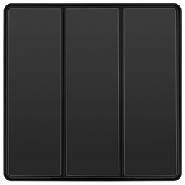 BG Evolve Black Chrome 3 Gang 2-Way 20A Edge to Edge Rocker Light Switch | PCDBC43EB