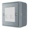 BG MC5BTM2 Metal Clad | 2 Gang Telephone Master Socket
