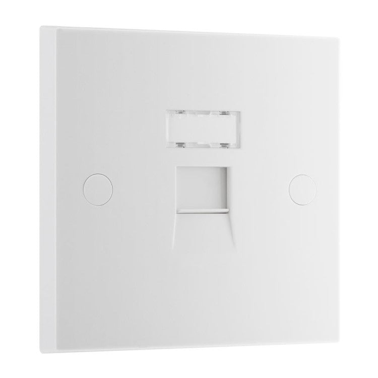 BG 9RJ45/1 Moulded Square Edge | White | 1 Gang RJ45 Screw Terminal Telephone Socket