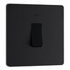 BG Evolve Matt Black 20A 2 Pole LED Switch PCDMB31B with 35mm Steel Back Box