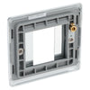 BG Nexus Metal Polished Chrome 20AX 2 Way Emergency Lighting Test Key Switch - White Insert